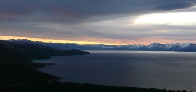 View of east shore of Lake Tahoe from Mt. Rose Hwy. Photo by Tim Hauserman