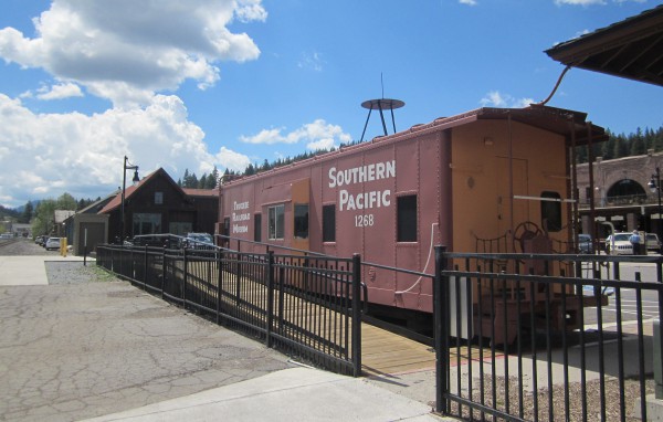 Vintage train at the Truckee Train Station