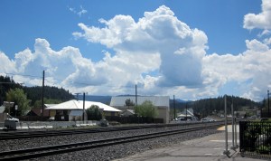 View of train tracks towards Donner Summit